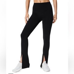 NWT Spanx Booty Boost Core Luxe Front Slit Leggings • Black • Large Petite